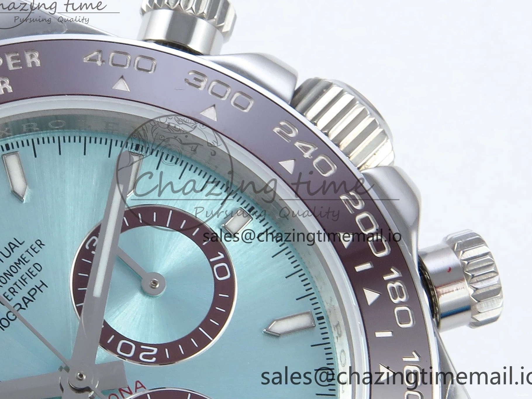 126506 1:1 Edition Ice Best SH4131 Daytona Strap V5 on Blue QF SS Dial Bracelet 0330